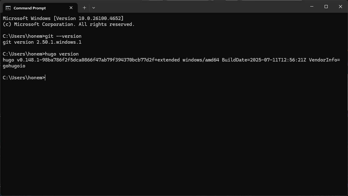cmd output